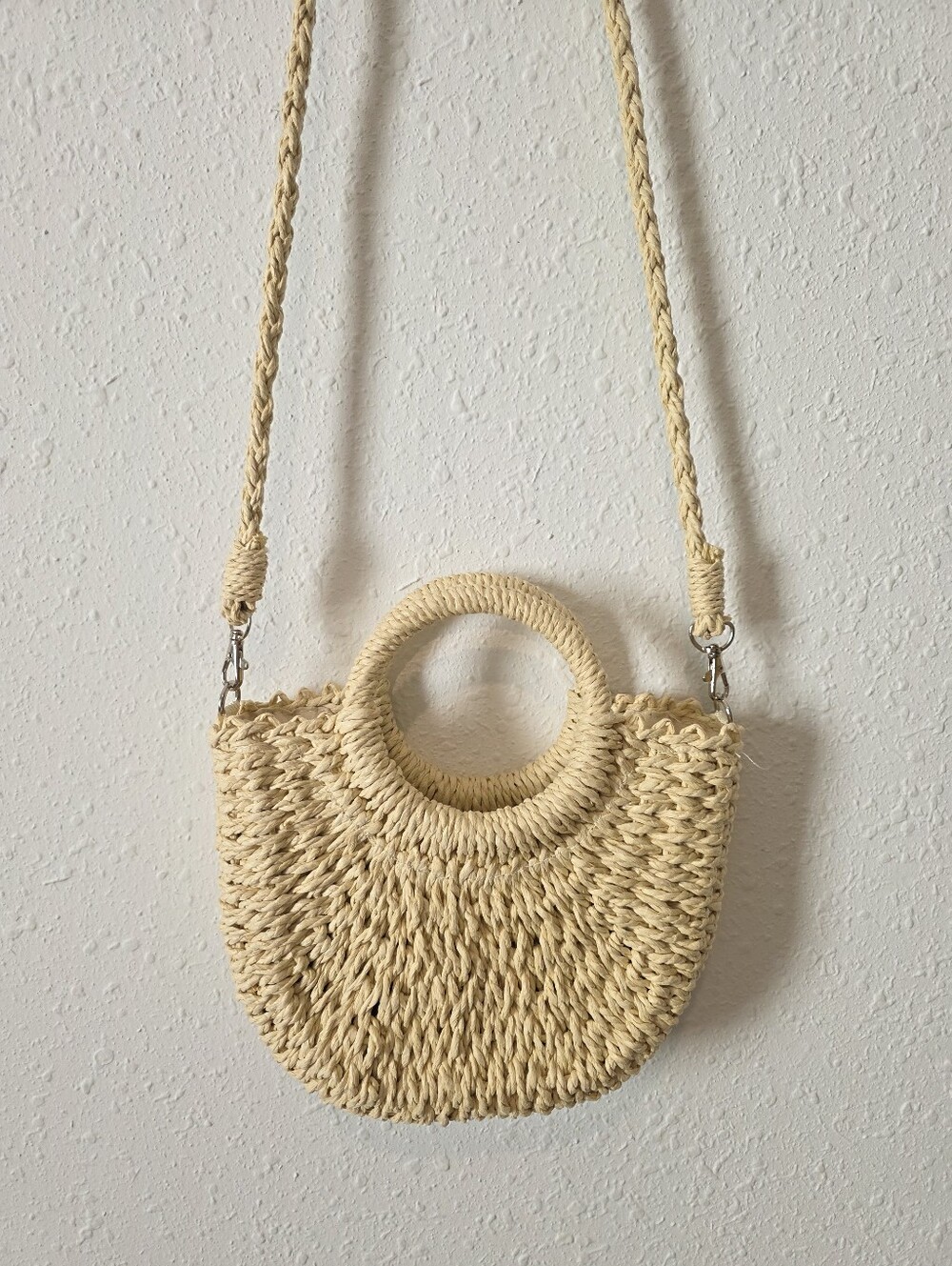 Small Raffia Crossbody Purse - Picture 5 of 7